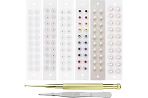 Pddolw Ear Seeds Acupuncture Kit - Relaxation, Easy Application, and Excellent Durability to Support Your Beauty Mix -120 Pcs