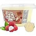 Fusion Select Lychee Bobaz Bursting Bobaz Popping Bobaz Pearls For Bobaz Tea, Bubble Tea, Fruit Tea, Yogurt Toppings 450 Grams