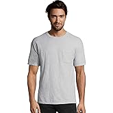 Hanes Mens ComfortSoft Tagless Pocket Undershirt, 6-Pack, Assorted - 1901 Heritage, Small US