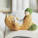 IZKOOKE Cute Phone Holder, Resin Cat Phone Stand Cellphone Kawaii Desk Accessories Phone Stand for All Mobile Phones Stand Desk Ornaments (Cat)