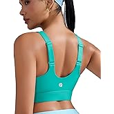 RUNNING GIRL Adjustable Straps High Impact Sports Bra for Women,High Support Workout Sports Bras with Sewn in Pads