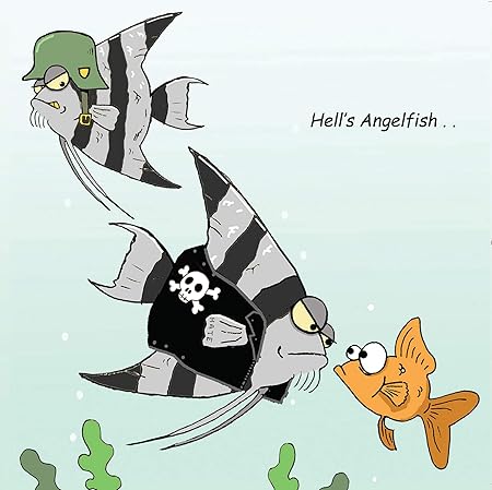 Twizler Funny Card Con Pesce E Hells Angel Fish Biglietti Compleanno Umoristico Anniversary Biglietto Di Buona Fortuna Congratulazioni Card Biglietto Di Ringraziamento Padri Day Card Amazon It Casa E Cucina