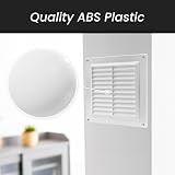 Repa Market 2-Pack 10 x 7 Inch Plastic White Vent Cover Rectangular Grille view 3