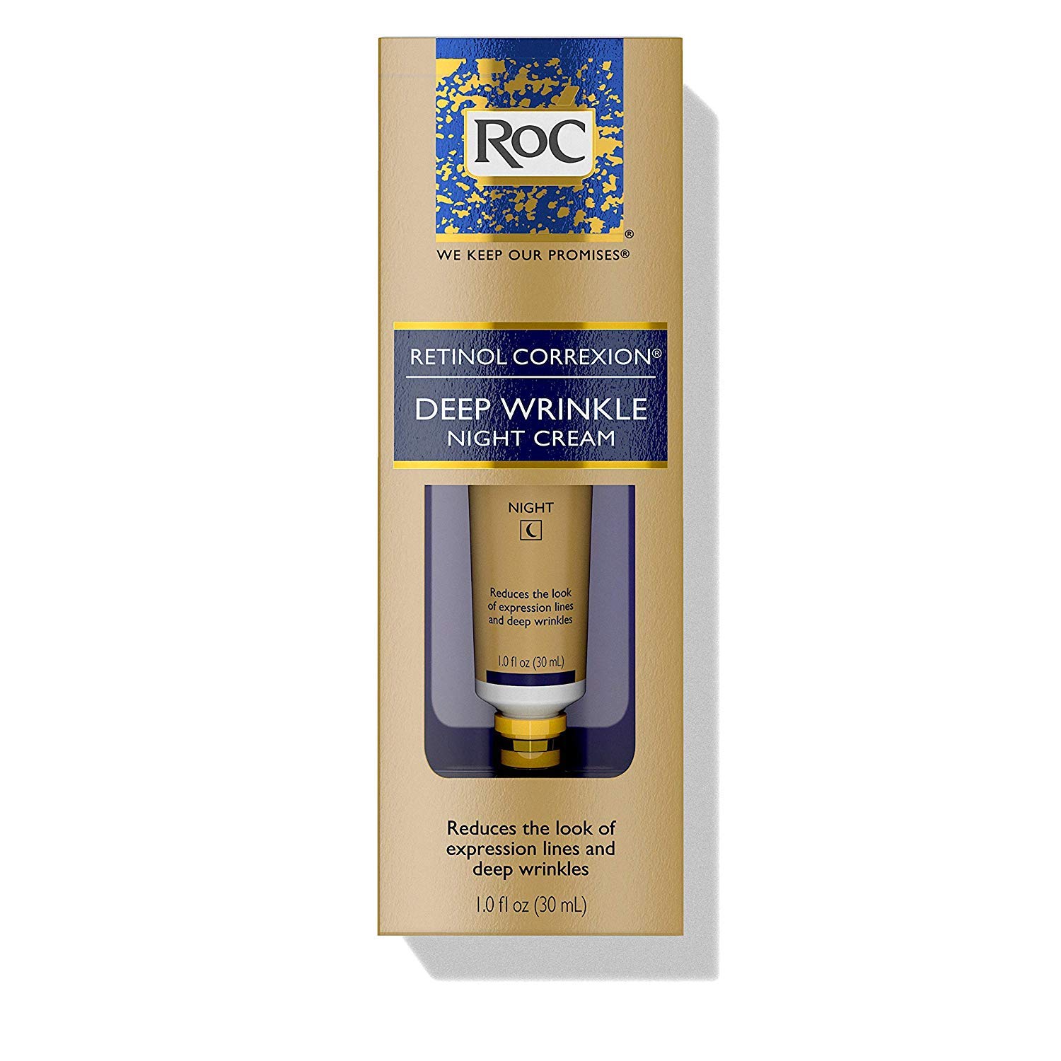 RoC Retinol Correxion Deep Wrinkle Anti-Aging Retinol Night Cream, 1 Ounce: Beauty