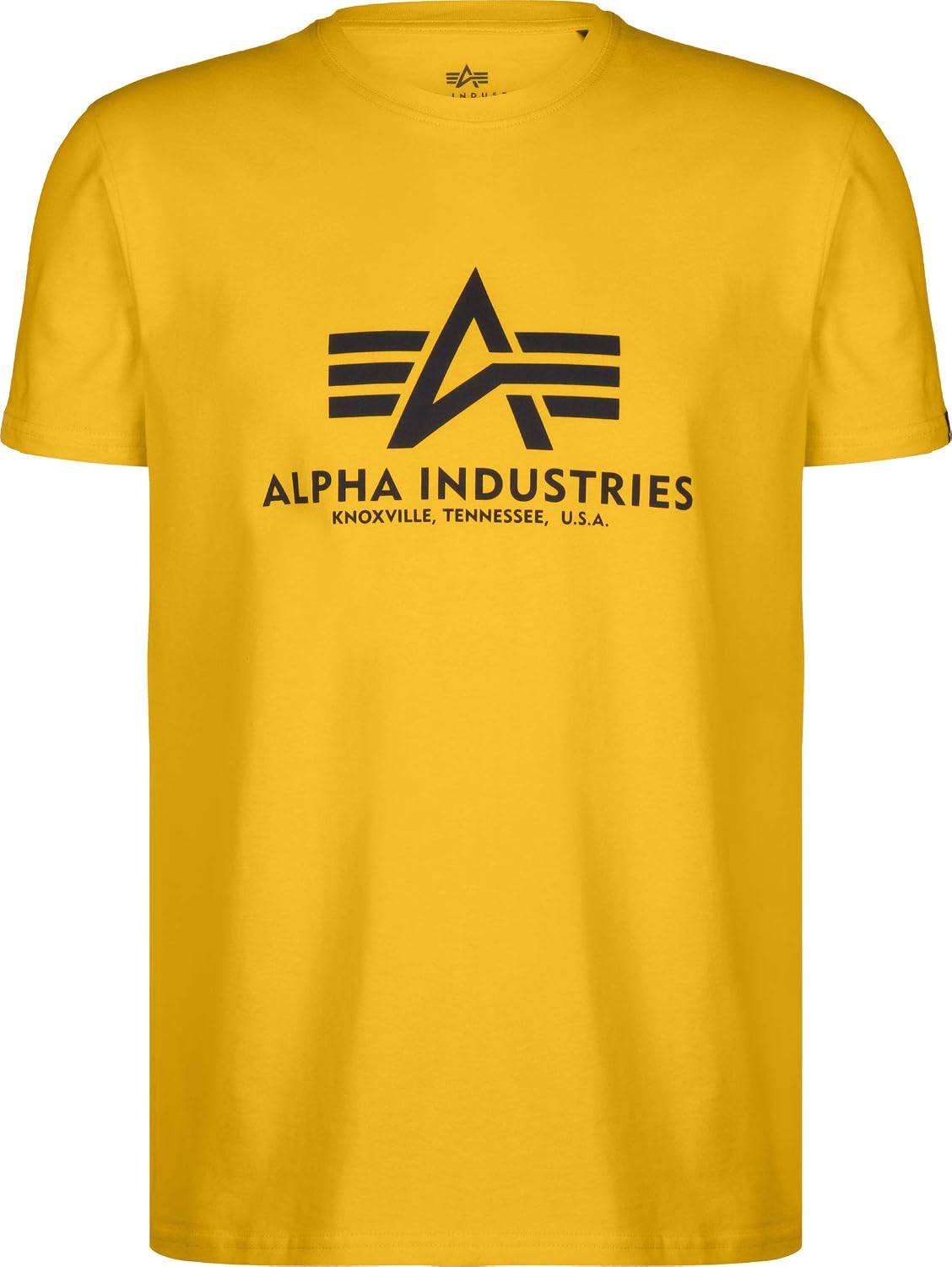 ALPHA INDUSTRIES Herren Basic T-Shirt – Regular Fit, Mit Großem Brustlogo