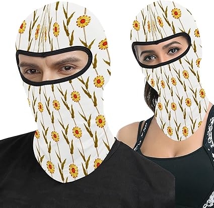 Zhark Ma-sk Gesichtsmaske, sanfte gelbe Gänseblümchen, UV-Schutz