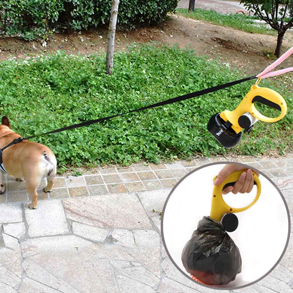 Pooper Scooper - Portable Pet Waste Scoop - Ndoor Or Outdoor Waste Pickerpet Poop Clamp（ Free Pet Brush 6 Roll Poop Bags ）