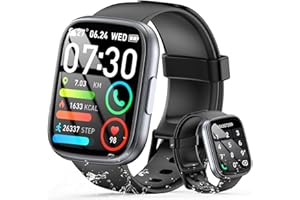 Smart Watch for Men Women (Answer/Make Call), 1.95" Touch Screen Fitness Tracker with Heart Rate/Sleep Monitor, IP68 Waterproof Smartwatch for Android iOS, Fitness Watch with 120+ Sports Modes, Black4.9 out of 5 stars 1822 offers from $19.99
