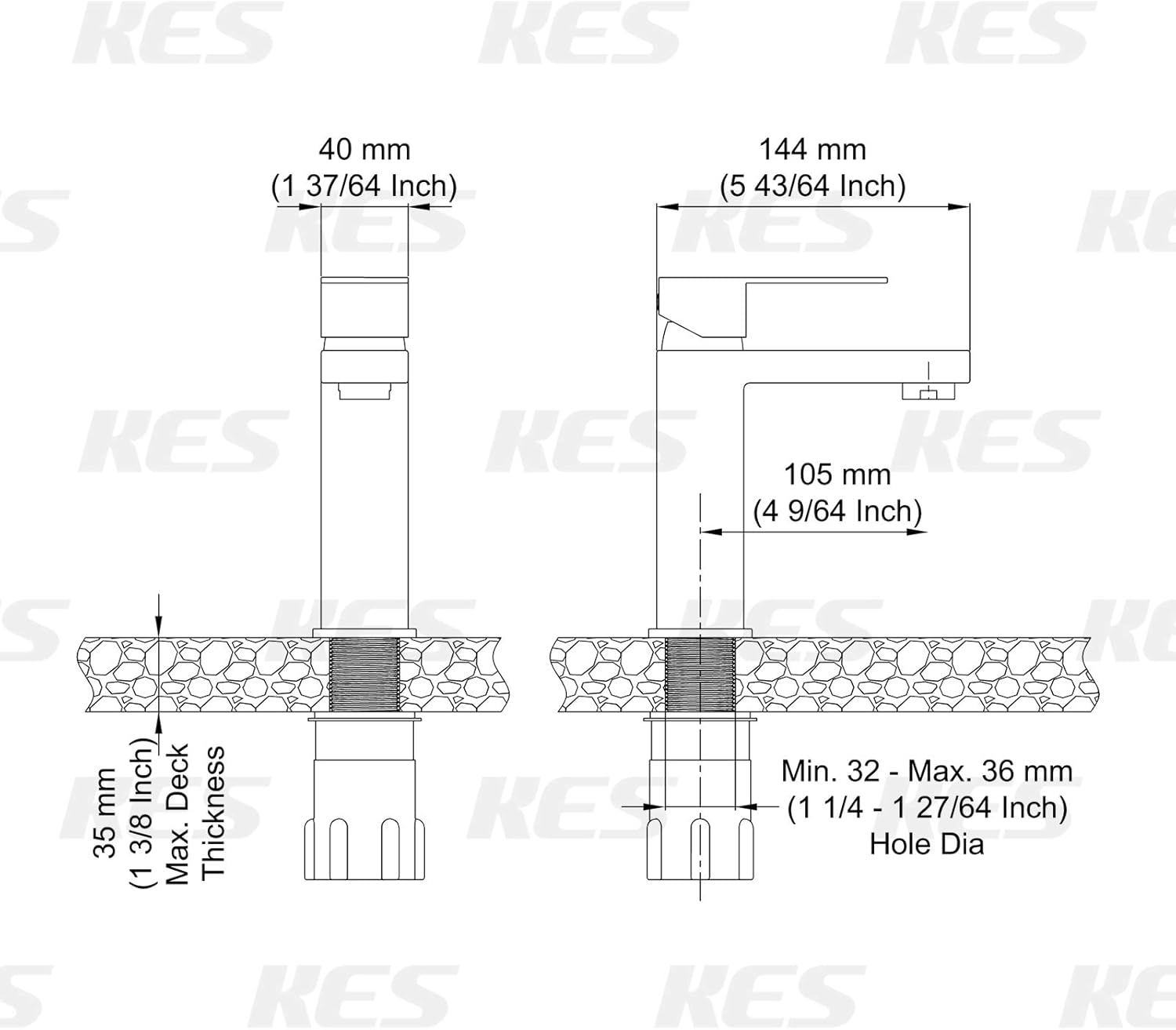 KES Black Bathroom Faucet Single Handle Type Stainless Steel Faucet Lavatory cUPC Certified Vanity Sink Faucet Matt Black, L3156ALF-BK - - 