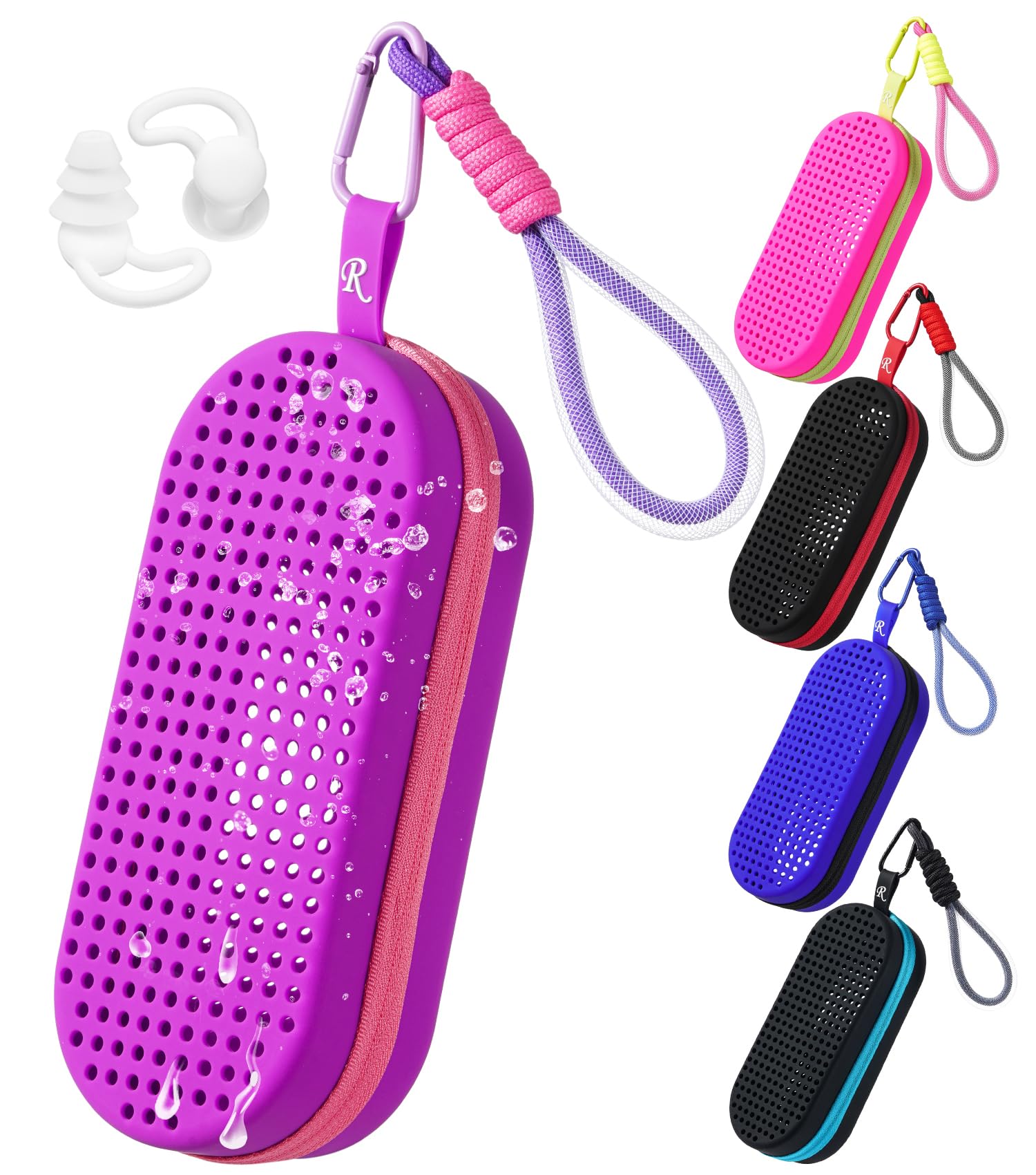 Photo 1 of Rkyzhuang Swim Goggles Case For Swimming Goggles, Protective Zip Goggles Cases with Earplugs for Kids Goggles, A Summer Beach Pool Accessories