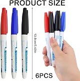 tinshow 6PCS Deep Hole Marker Pens 30mm Long Reach Carpenter Pencil Permanent view 2