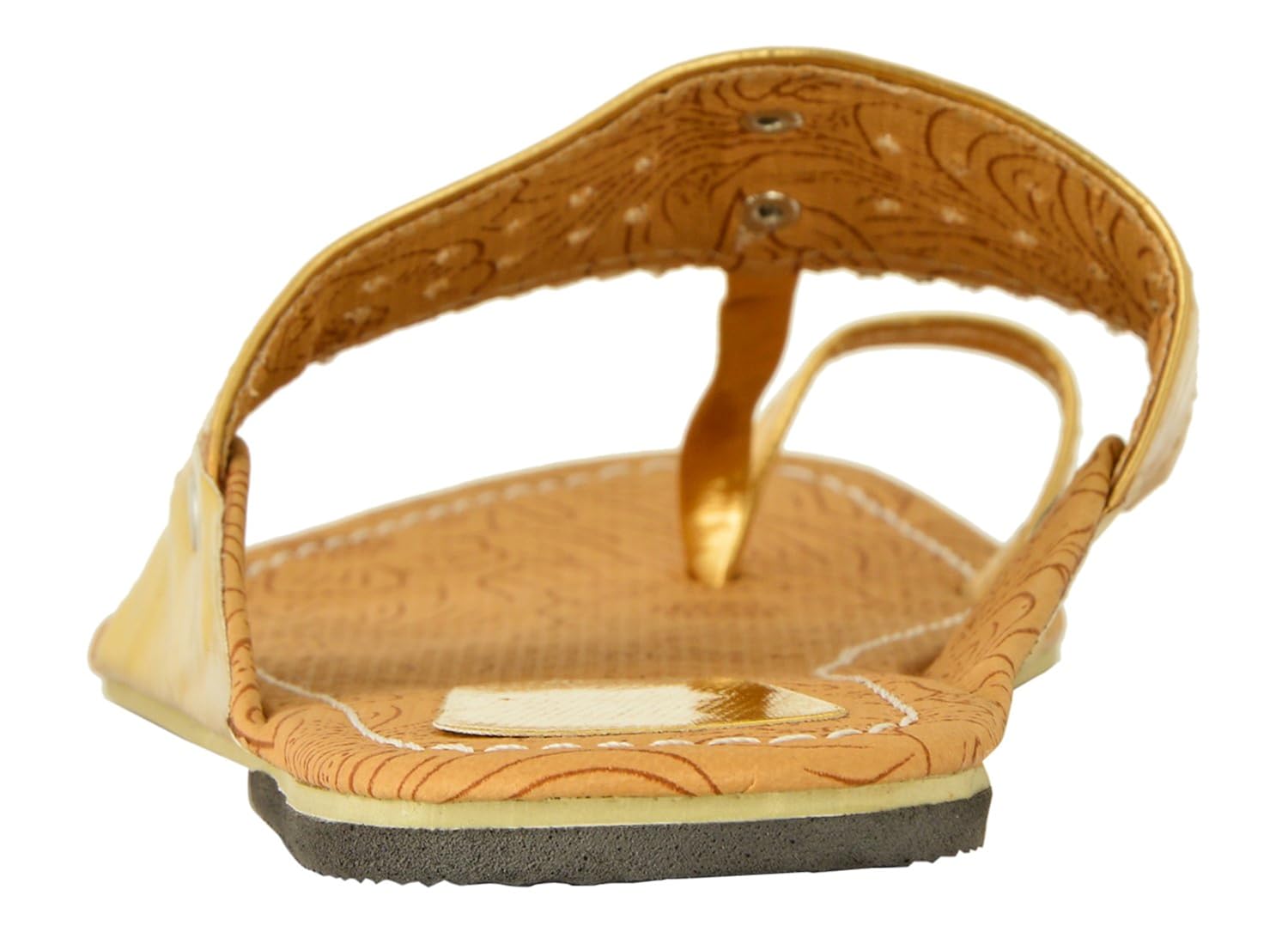 women's golden colore fancy kolhapuri