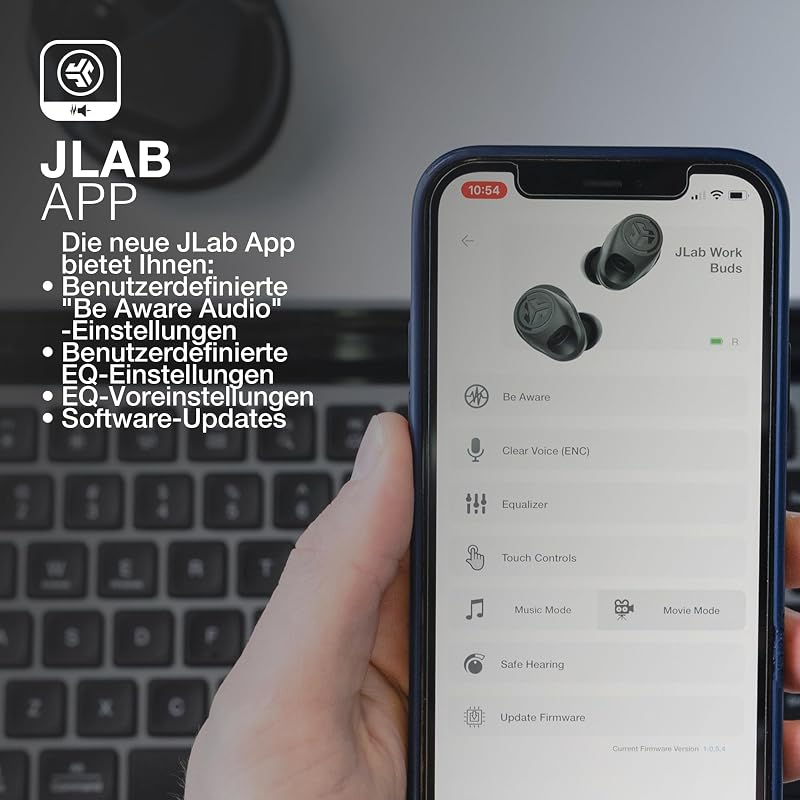 Work In Ear Kopfhörer Bluetooth Kabellos mit Mikrofon - True Wireless