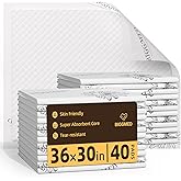 BIGGMED Heavy Duty Incontinence Underpads 36" x 30" 40 Count, Ultra Absorbent Disposable Bed Pads 110 Gram Tear-Resistant Chucks Pads for Adults, Kids, Elderly and Home Care