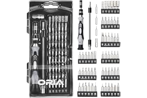 ORIA Precision Screwdriver Set, Small Screwdriver Set, 60 in 1 with 56 Bits Screwdriver Set, Mini Screwdriver Repair Tools with Flexible Shaft for Mobile Phone, Game Console, Tablet, Black
