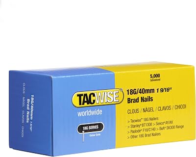 Tacwise 0400 18G 40mm Galvanised Brad Nails Pack 5000
