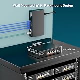YuanLey 6 Port 2.5G PoE Switch Unmanaged 4x 2.5G PoE 2x 10G SFP 78W Fanless view 5