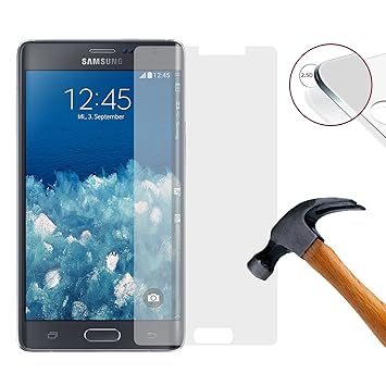 wortek Premium Schutzfolie Samsung Galaxy Note Edge Panzerglas 9H Schutzglas Echt Panzer Display Glas 0,4mm dünn - (Glas bewu