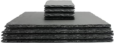 Maison & White Natural Slate Placemats & Coasters 12 Pc Set