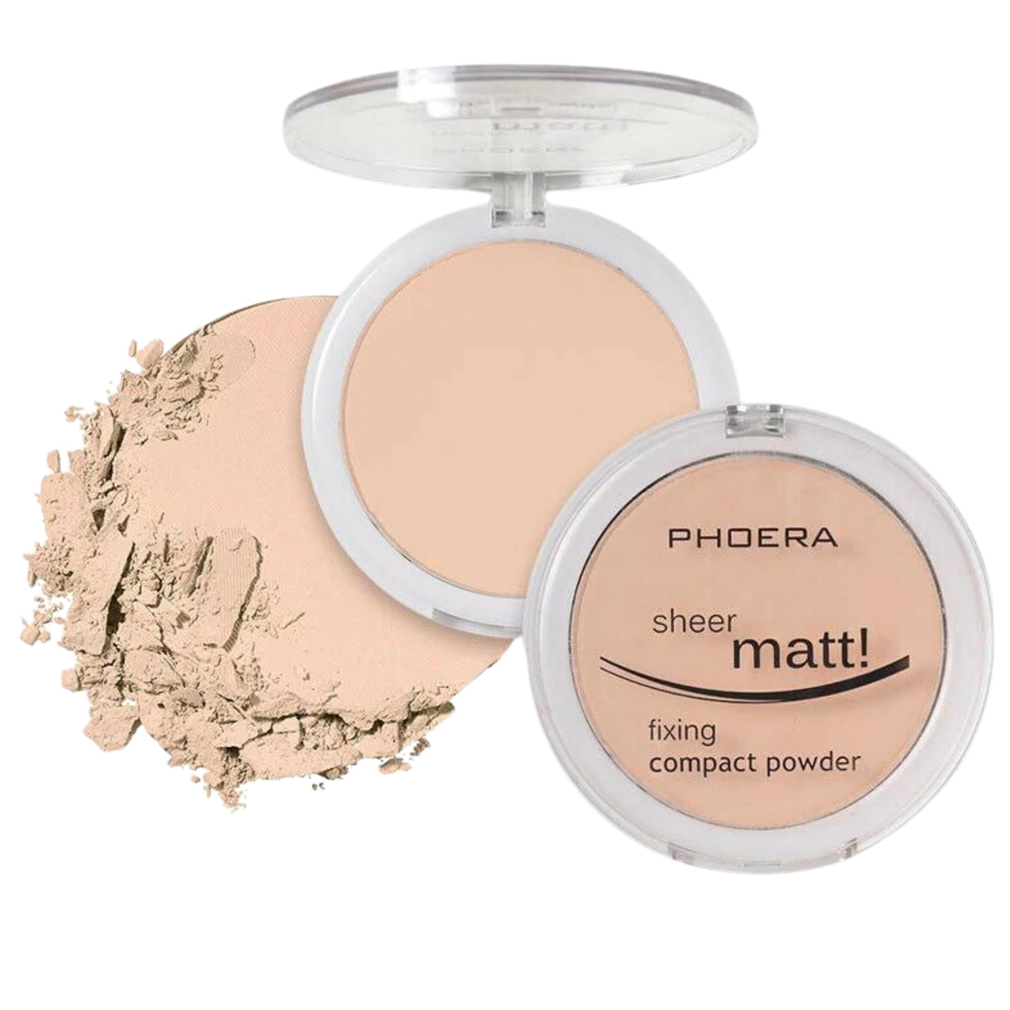 Noble Gifts - Compact Fixing Powder, Sheer Matt Setting Powder with Vitamin E, Long Lasting Pressed Make Up Foundation (202 - Natural Beige)