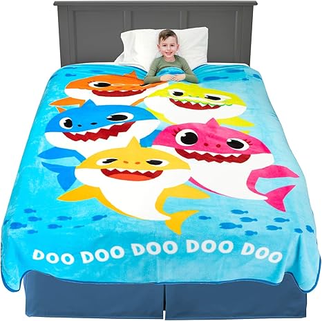baby shark plush blanket