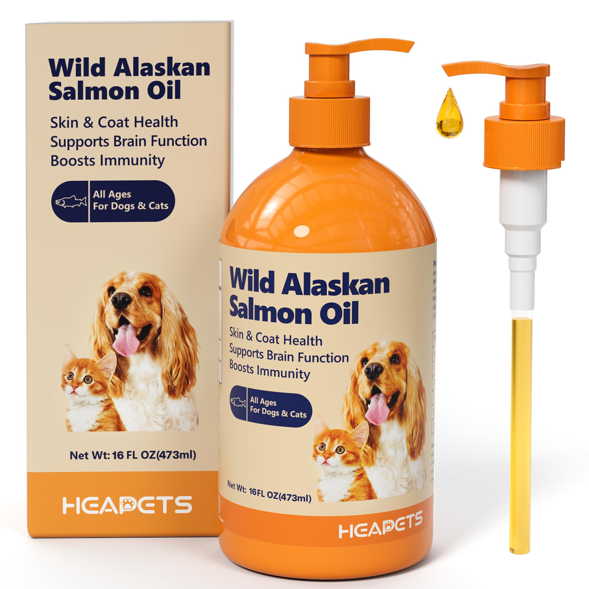 Wild Alaskan Salmon Oil for Dogs & Cats