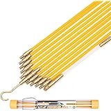 11' Fiberglass Running Wire Cable Coaxial Electrical Fish Tape Pull Push Kit