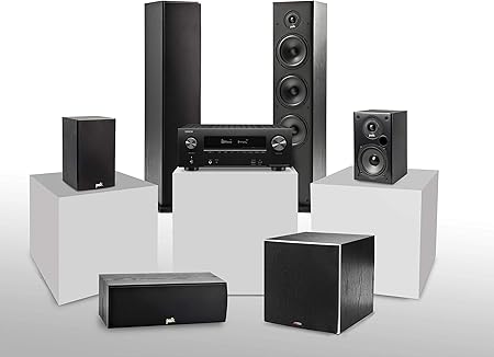 Denon Avr X2600h 5 1 Heimkinosystem Mit Polk T Serie Lautsprechern Und Psw10e Aktivsubwoofer Av Receiver Mit Heos Built In Wlan Bluetooth Airplay 2 Alexa Kompatibel Amazon De Elektronik Foto