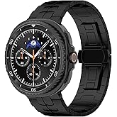 Metal Bands for Samsung Galaxy Watch 8 Band 40mm 44mm/8 Classic 46mm Men Women,No Gap Business Stainless Steel Strap Replacement WristBands Correa for Samsung Watch 8 Band 40 44 mm