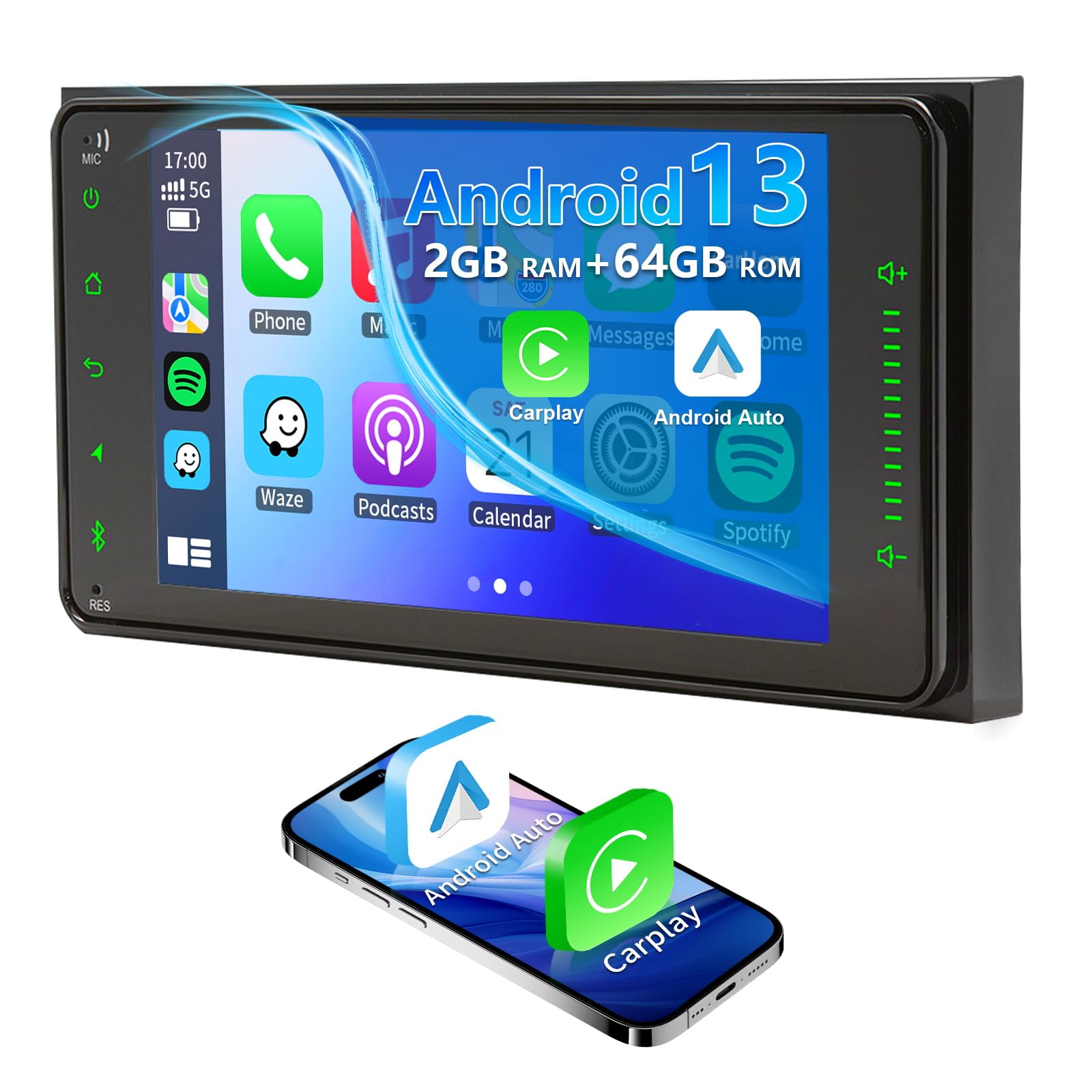Photo 1 of Car Stereo Touch Screen Radio with Navi WiFi Carplay Android Auto Plug Play for 4Runner 2003-2009/Tundra 2003-2006/Sequoia 2003-2007 /Camry 2002-2006/RAV4 2000-2005/Highlander 2000-2007