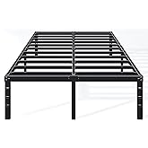 Hafenpo 14 Inch Queen Bed Frame - Sturdy Metal Platform Queen Size, No Box Spring Needed, Heavy Duty, Easy Assembly, Strong Bearing Capacity, Under Bed Storage, Black