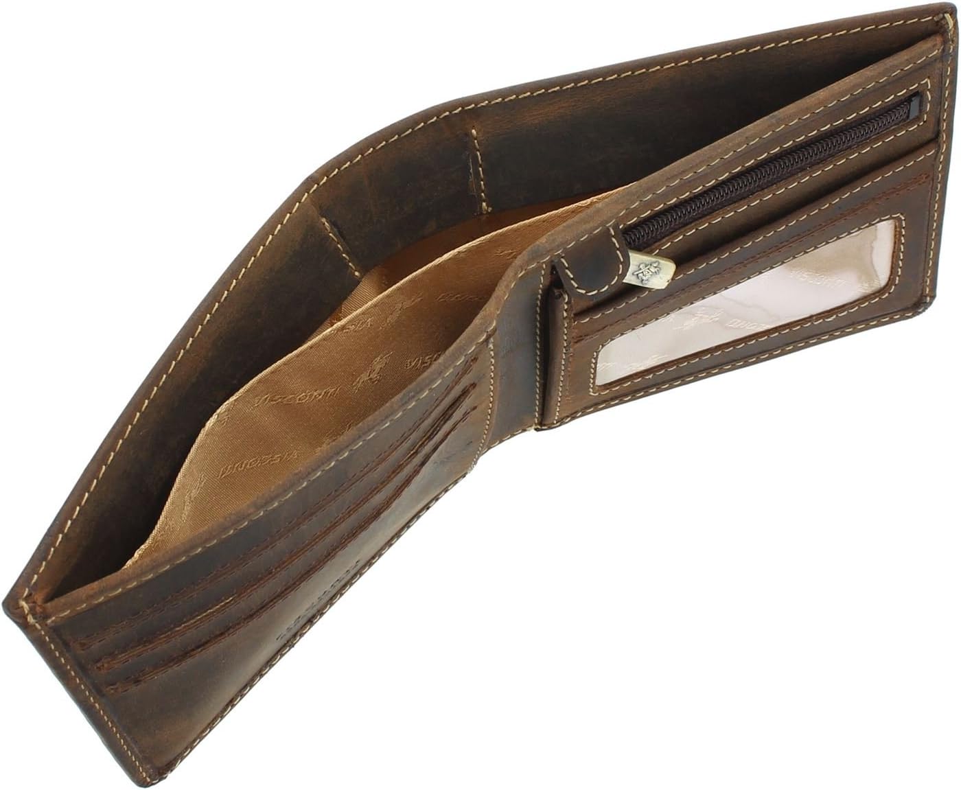 VISCONTI Slim Collection TAP 'N' GO Leather Wallet with RFID Protection VSL33 Oil Tan - Image 4