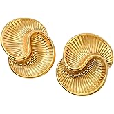 House of Hunter Gold Chunky Statement Earrings – Bold Retro-Inspired Fashion Jewelry for Women
