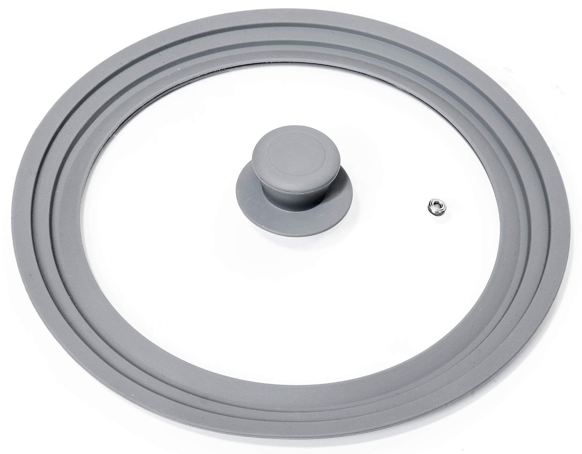 O-ishii Lidmaster Universal Glass Lid with Silicone Rim - suitable for Cooking Pots and Frying Pans Ø 24, 26 und 28 cm
