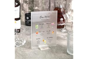 UNIQOOO 20 Pack Frosted Blank Acrylic Sign Wedding Table Numbers, 5 x 7 in, DIY Acrylic Sheet for for Wedding Table Number Ho