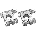 Ampper Military Spec Battery Terminal End, Top Post Battery Terminal Set for Marine Car Boat RV and Vehicles (1 Pair)
