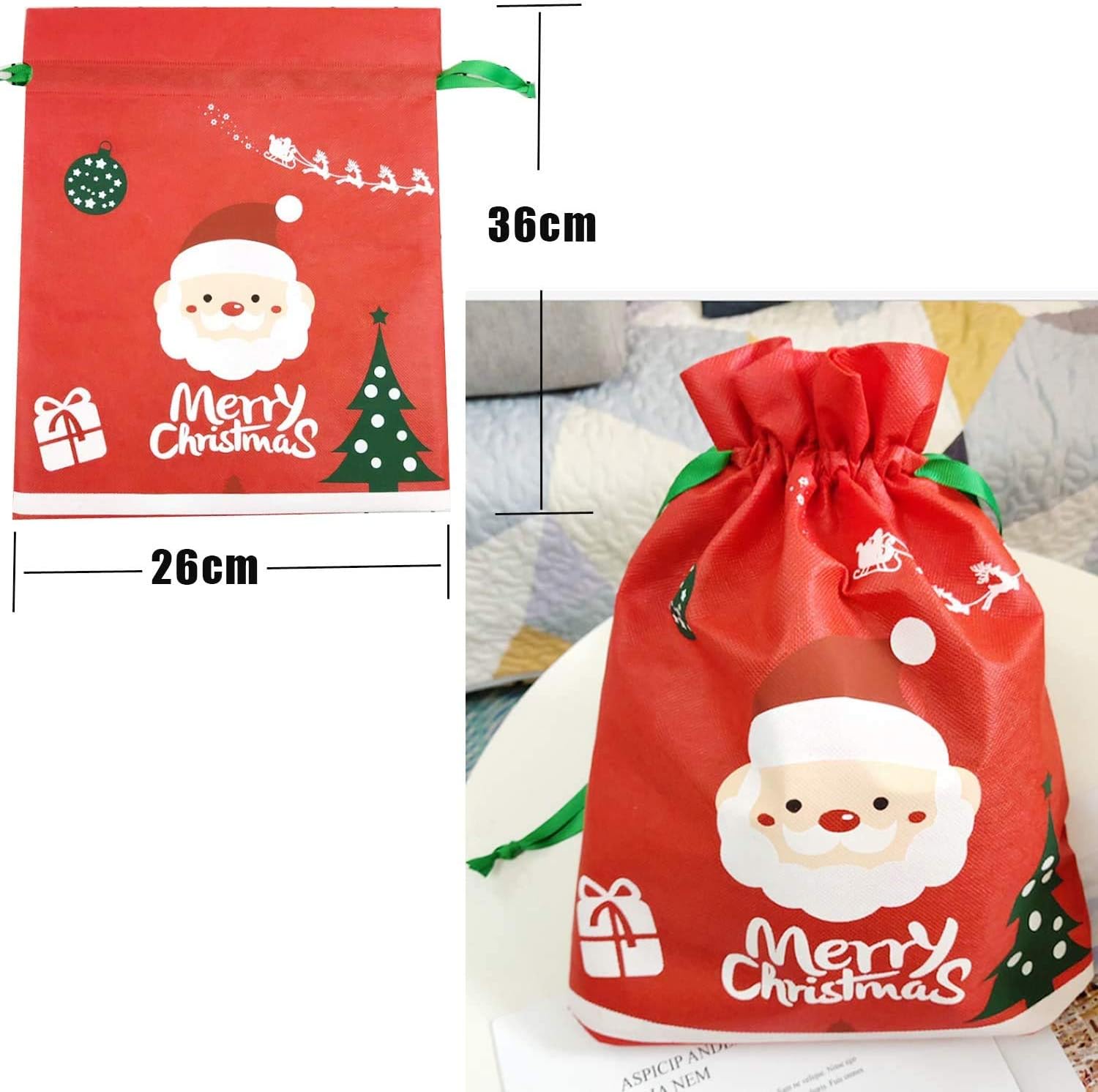KAHEIGN 46Pcs Christmas Drawstring Gift Bags Set - Image 5