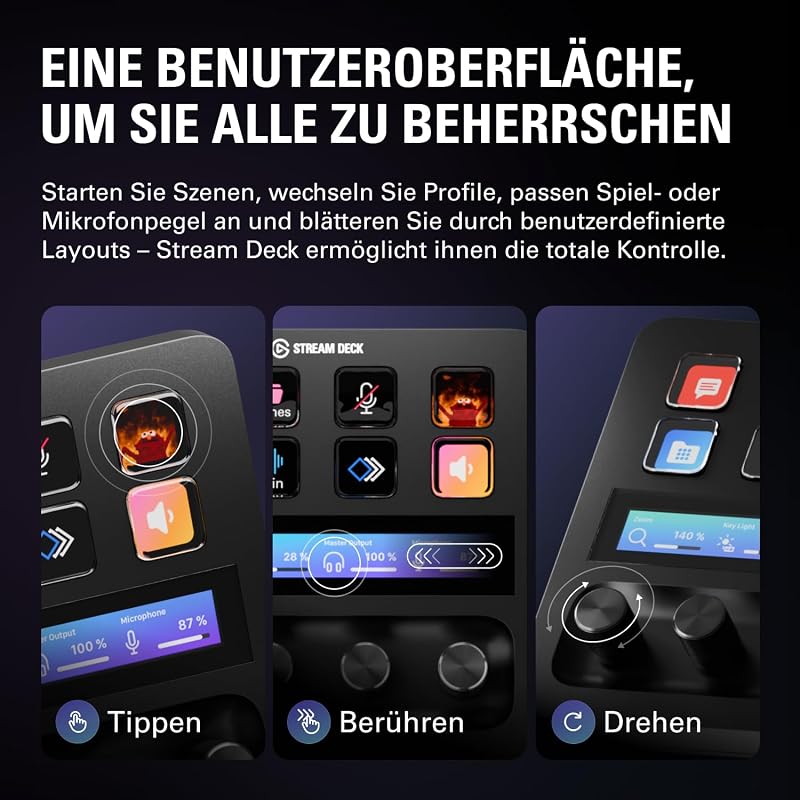 Stream Deck +, Audiomixer und Studio-Controller