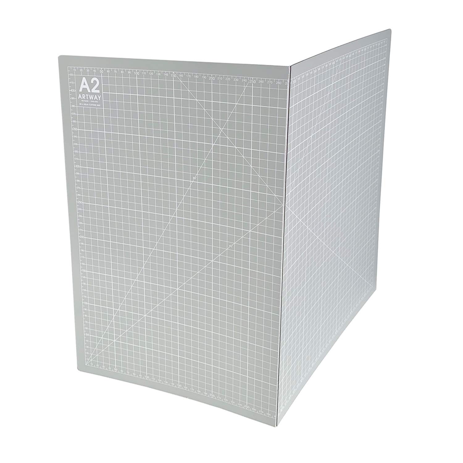 Artway A2 Folding Cutting Mat – Self Healing – Grid Markings in Centimetres, Grey