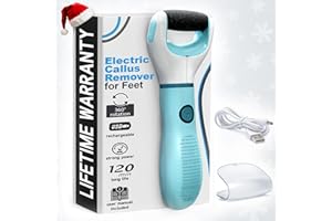 AZZORI Electric Foot Callus Remover – Rechargeable Foot Sander Electric with 2800 RPM Motor & 1200 mAh Battery, 360° Rotating Replaceable Roller – Pedicure Tools for Feet for Smooth Heels & Dry Skin Care