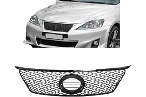 HECASA Front Grill Compatible with 2006 2007 2008 Lexus IS250 IS350 5311153140 Front Bumper Mesh Grille Assembly Black