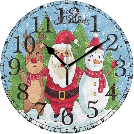 Horloge Murale Joyeux Noel Pere Noel Renne Bonhomme De Neige Arbre De Noel Ronde Acrylique Horloge Horloge Murale Joyeux Noel Pere Noel Renne Bonhomme De Neige Arbre De Noel Ronde Acrylique Horloge