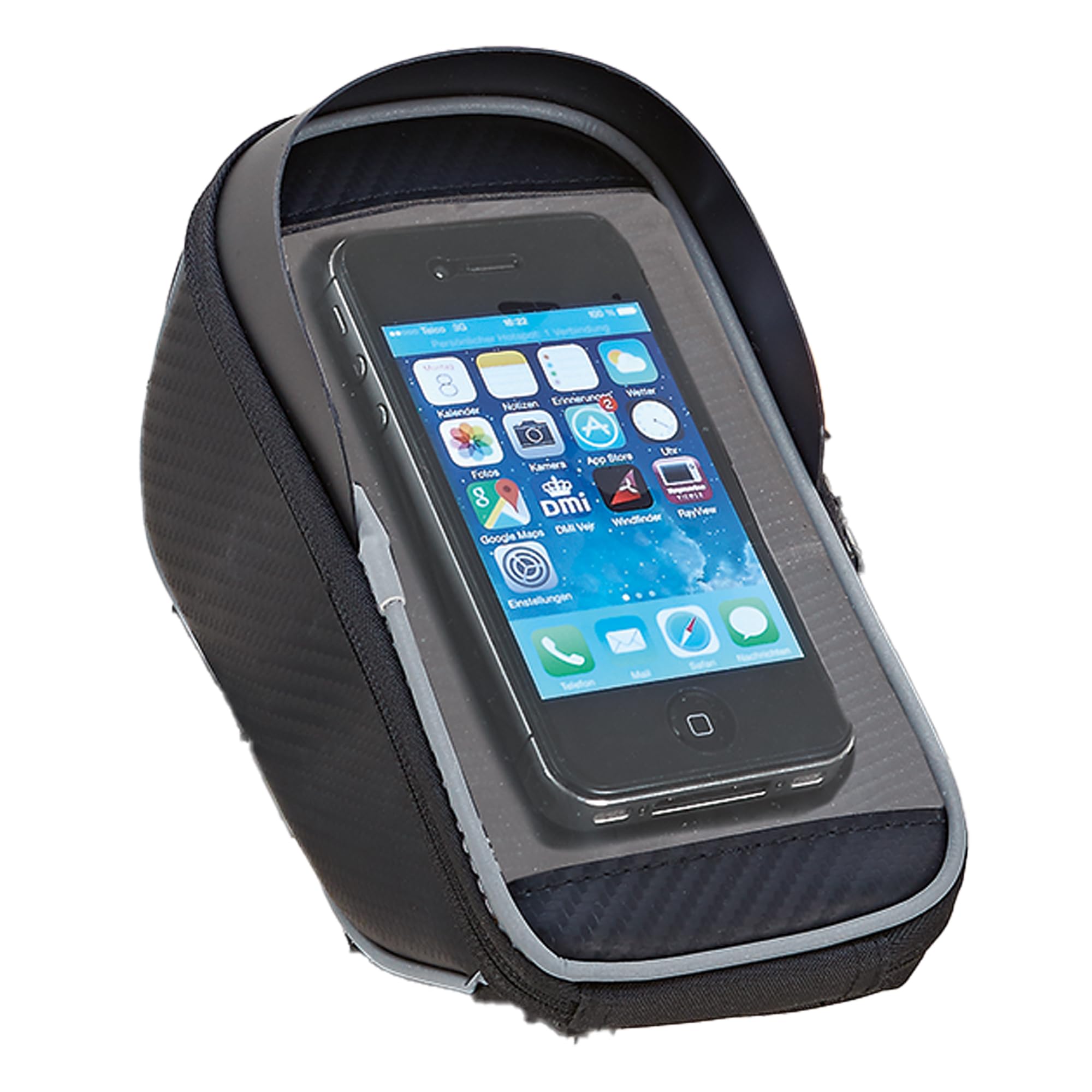 Prophete Unisex – Adults' Handlebar Bag Compartment for Smartphones up to 5.5, Black, One Size