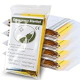 Emergency Mylar Blanket 5-Pack, Thermal Survival