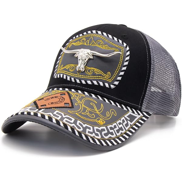 Trendy Apparel Shop Bull Embroidered Western Snapback Trucker Cap