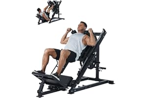 TackView 2 in 1 Leg Press and Hack Squat Machine, with Linear Bearing & Solid Steel Pipe for Lower Body Strength Training