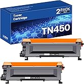 TN450 TN420 Compatible Toner Cartridge Replacement for Brother TN450 TN420 Work with HL-2270DW HL-2280DW HL-2230 MFC-7860DW Intellifax 2840 2940 (2 Black)
