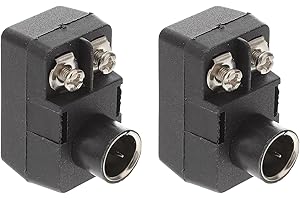 NUOBESTY 2pcs Push-on Balun Adapter 300 Ohm to 75 Ohm Tv Signal Matching Connector for Coaxial Cable Tv Antenna Use in Canada