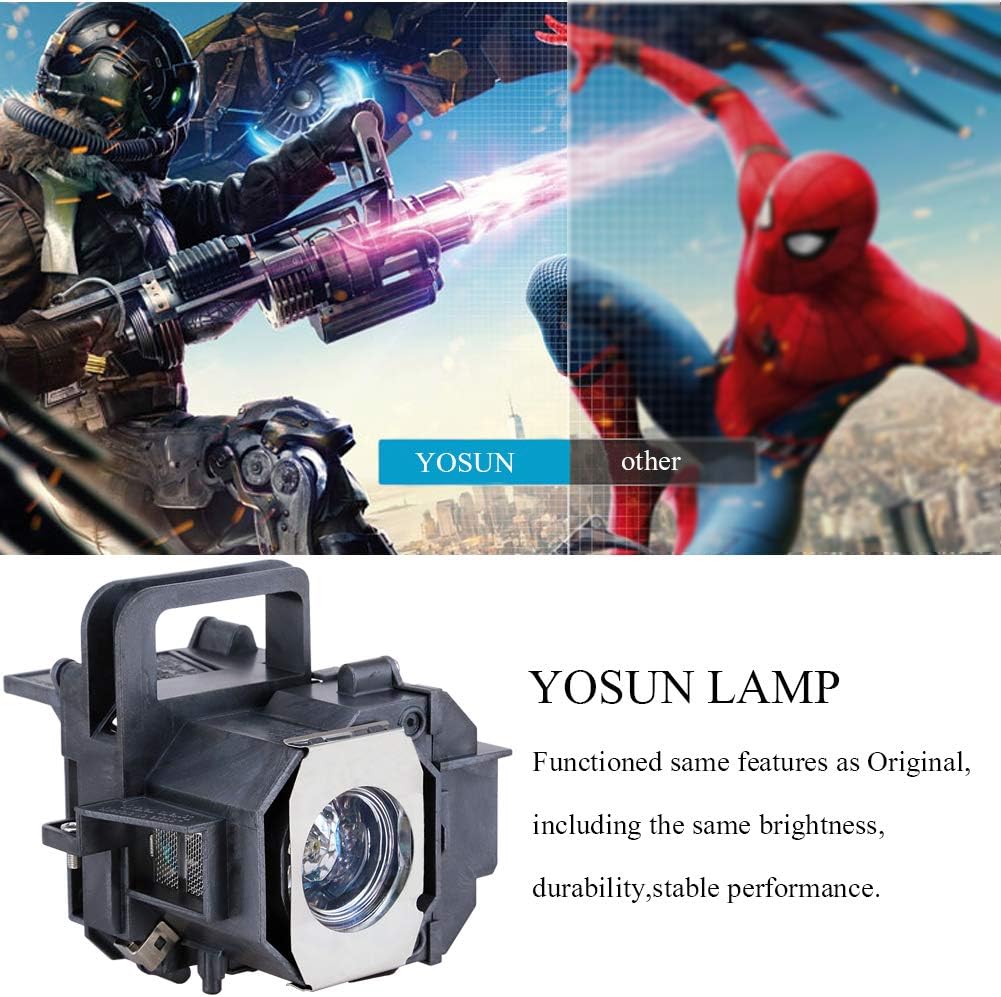 YOSUN V13h010l49 Replacement lamp Bulb for epson elplp49 powerLite Home Cinema 8350 8345 8500ub 8700ub 8100 6100 6500ub 7100 7500ub Projector lamp with housing: Home Improvement