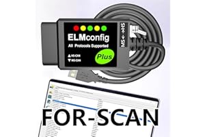 MOCATEC ELMconfig OBD2 to USB Cable ELM327 OBD2 Scanner Code Reader Diagnostic Tool Live Data USB to OBD2 Adapter OBD2 Adapter for Ford F150 OBDii ELM 327 OBD Interface for Laptop PC Windows